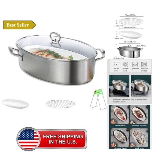 Stainless steel fish steamer - steel,